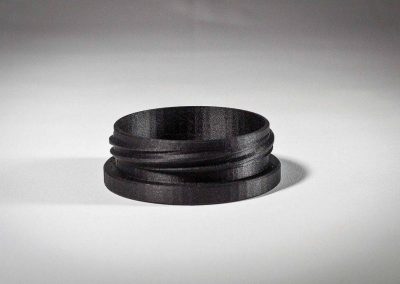 3D Printed Nylon Cap Sample Print – Carbon Fiber Nylon Cap