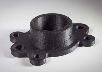 3D Printed Exhaust Gasket Sample Print – Carbon Fiber