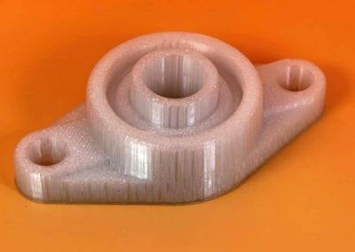 Fusion3 EDGE Sample Print: 3D Printed UCFL 2-Hole Pillow Block Bearing Flange in Polycarbonate